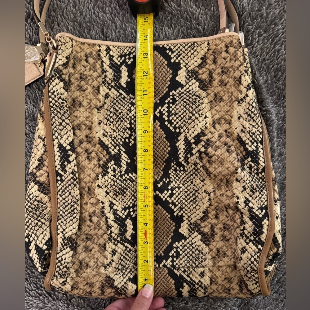 COACH Vintage Madison Phoebe Canvas Python Snakeskin Shoulder Bag - Picture 11 of 16